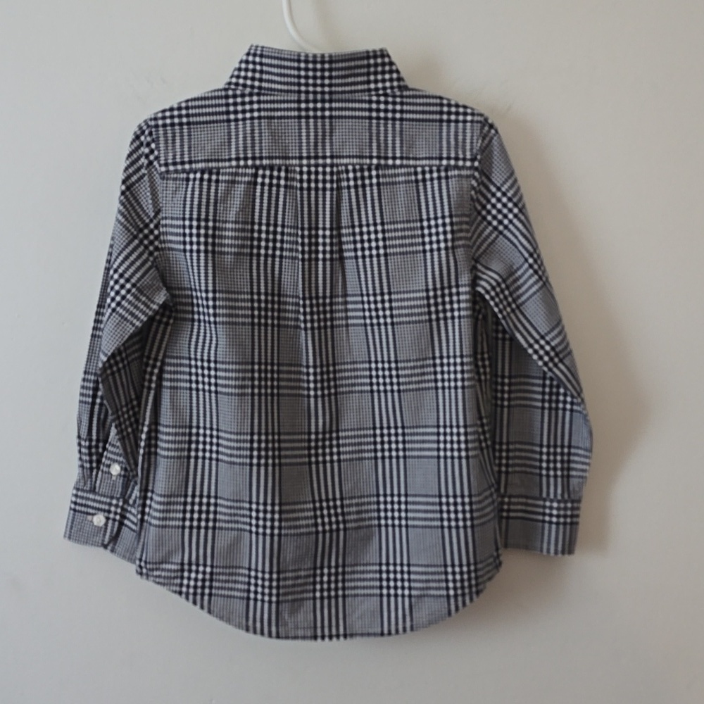 Janie and Jack Toddler Boys Checkprint Button Down sz 3 - Picture 5 of 8